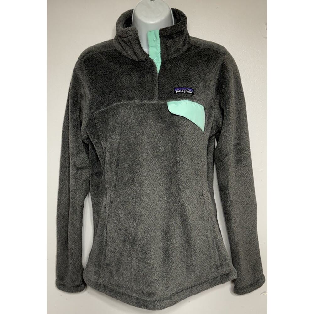 Patagonia Sweater Women’s Medium Polartec Fleece Re-Tool Snap-T Pullover Grey